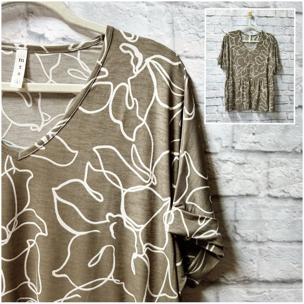 mts Brown Floral Blouse